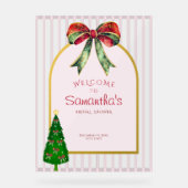 'Es ist die Jahreszeit' Willkommen zum Weihnachts- Acrylschild (Vorderseite)