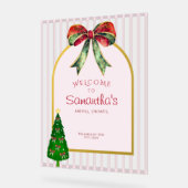 'Es ist die Jahreszeit' Willkommen zum Weihnachts- Acrylschild (Winkel)