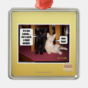 Es ist die Katzenminze Silbernes Ornament