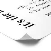 Es ist die Kleinigkeiten Hochzeitsbadewanne Poster (Ecke)