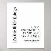 Es ist die Kleinigkeiten Hochzeitsbadewanne Poster (Vorne)