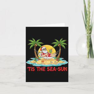 Es ist die Meer-Sonne-Santa-Strand-Vibes-Weihnacht Karte
