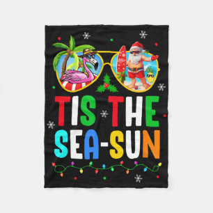 Es ist die Meersonne Santa Beach Sommer Weihnachte Fleecedecke