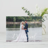 Es ist die Offizielle Heirat-/Hochzeitsankündigung Save The Date (Stehend Vorderseite)