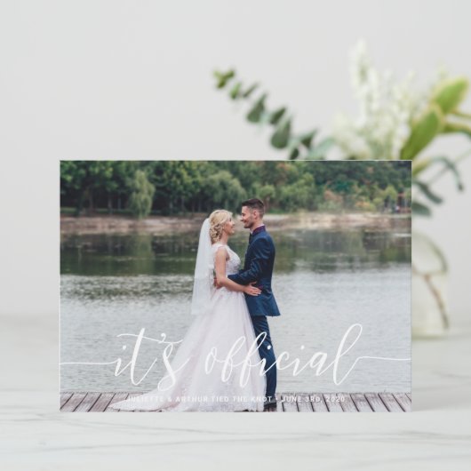 Es ist die Offizielle Heirat-/Hochzeitsankündigung Save The Date (Stehend Vorderseite)