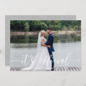 Es ist die Offizielle Heirat-/Hochzeitsankündigung Save The Date (Vorne/Hinten)