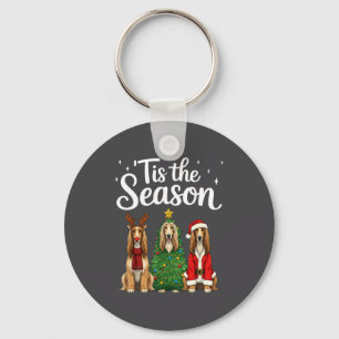 Es ist die Saison Afghanischer Windhund Weihnachte Schlüsselanhänger