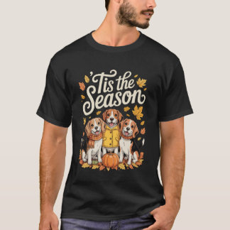 Es Ist Die Saison Beagle Herbst Herbst Kürbis Hund T-Shirt