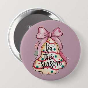Es ist die Saison Coquette Schleife Mädchen Rosa W Button