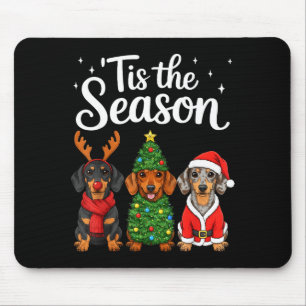 Es ist die Saison Dachshund Weihnachten Santa Wien Mousepad