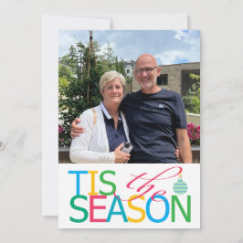 Es ist die Saison Flat-Weihnachtskarte Feiertagskarte