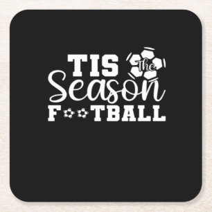 Es ist die Saison Football Rechteckiger Pappuntersetzer