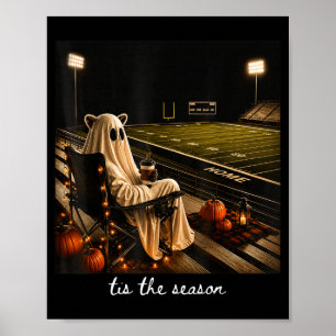 Es ist die Saison Football Waschbär Geist Hallowee Poster