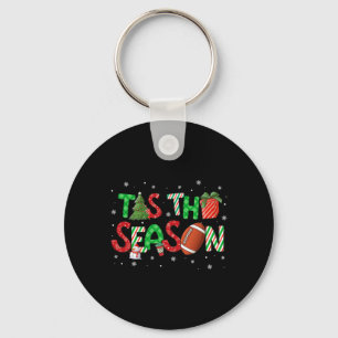 Es ist die Saison Football Weihnachtsbaum Kaffee F Schlüsselanhänger