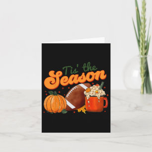 Es ist die Saison Footbyll Footbyll Herbst Thanksg Karte