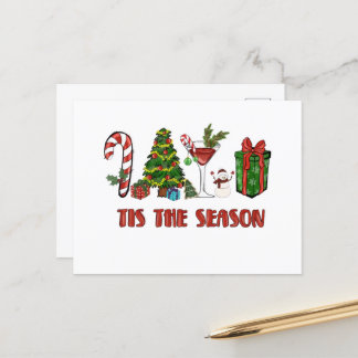 Es ist die Saison Frohe Weihnachten Postkarte
