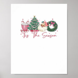 Es ist die Saison Frohe Weihnachten Süße Xmas Kaff Poster