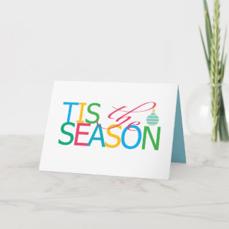 Es ist die Saison gefaltete Weihnachtskarte Feiertagskarte