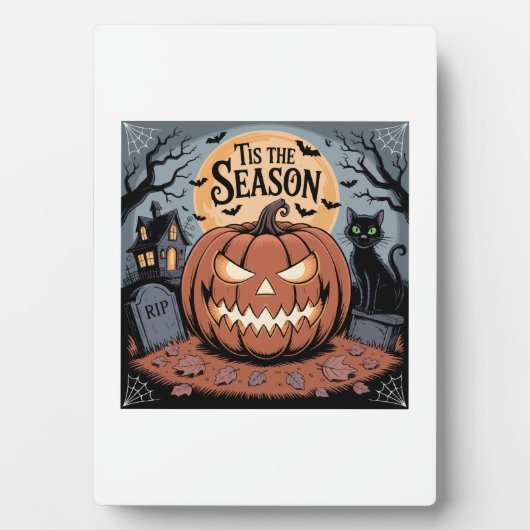 Es ist die Saison Halloween Fotoplatte (Vorderseite)