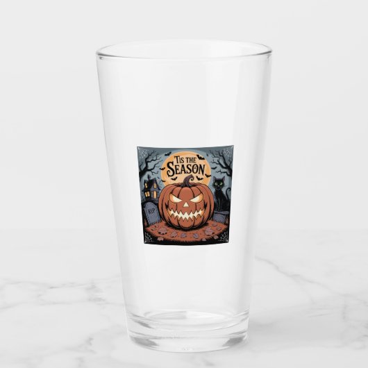 Es ist die Saison Halloween Glas (Vorderseite)