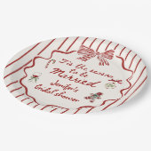 Es Ist Die Saison Handgezeichnete Weihnachten Brau Pappteller (Schrägansicht)