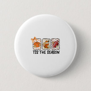 Es ist die Saison Herbst Erntedankfest Kürbis Gewü Button
