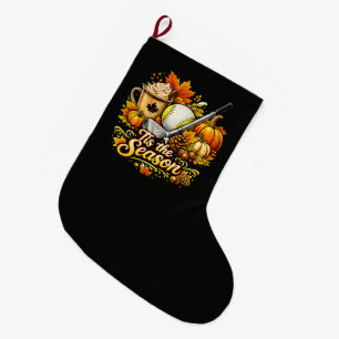 Es ist die Saison Herbst Golf Kürbisgewürz Kaffee Großer Weihnachtsstrumpf