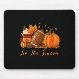 Es ist die Saison Herbst Herbstfußball Kürbis Kaff Mousepad