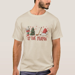 Es ist die Saison Hockey-Wintersport-Feiertag  T-Shirt