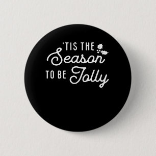 Es ist die Saison im fröhlichen Retro-Stil Button