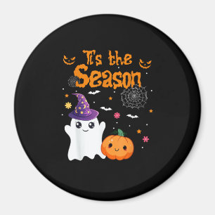Es ist die Saison Kürbis Retro Groovy Vintage Hall Magnet