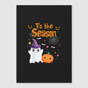 Es ist die Saison Kürbis Retro Groovy Vintage Hall Magnetkarte