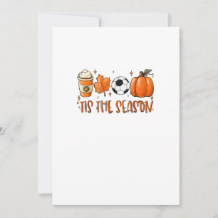 Es ist die Saison Leaf Latte Herbst Football Feiertagskarte
