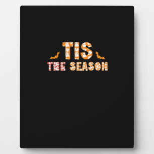 Es ist die Saison Lustiges Halloween-Design Fotoplatte