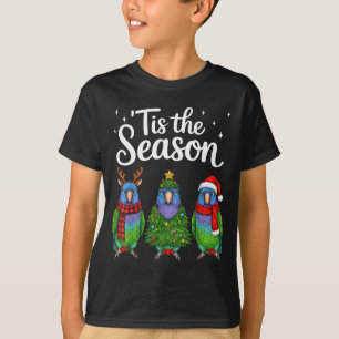 Es ist die Saison Onus Papagei Weihnachten Santa V T-Shirt