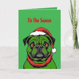 Es ist die Saison Pug Karte