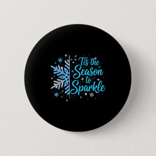 Es ist die Saison, um funkelnden Schneeflocken-Fei Button