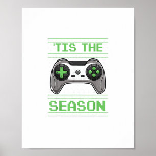 Es ist die Saison Videospiele Weihnachten Xmas Gam Poster
