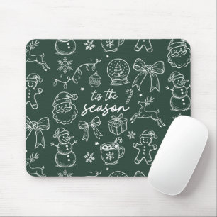 Es ist die Saison - Weihnachts-Doodle Mousepad