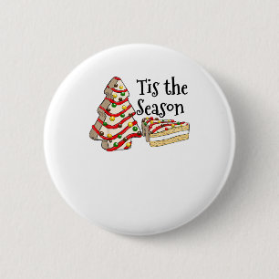 Es ist die Saison Weihnachtsbaum Vintage Weihnacht Button