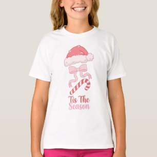 Es ist die Saison Weihnachtsmann Hut Schleife Zuck T-Shirt