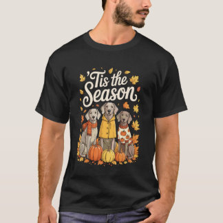 Es ist die Saison Weimaraner Herbst Kürbis Hund T-Shirt