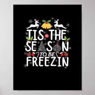 Es ist die Saison zum Erfrieren Minimalistisch Sau Poster