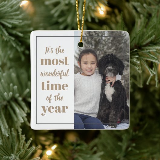 Es ist die schönste Zeit des Fotos Keramikornament (Baum)