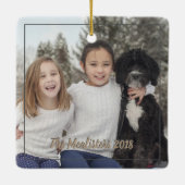 Es ist die schönste Zeit des Fotos Keramikornament (Rückseite)