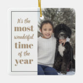 Es ist die schönste Zeit des Fotos Keramikornament (Vorderseite)