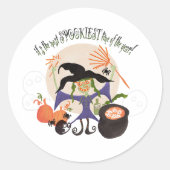 "Es ist die schönste Zeit des Jahres!" Runder Aufkleber (Vorderseite)