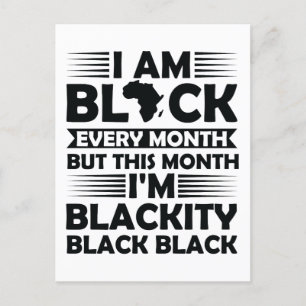 Es ist die schwarze Geschichte für mich melanin br Postkarte