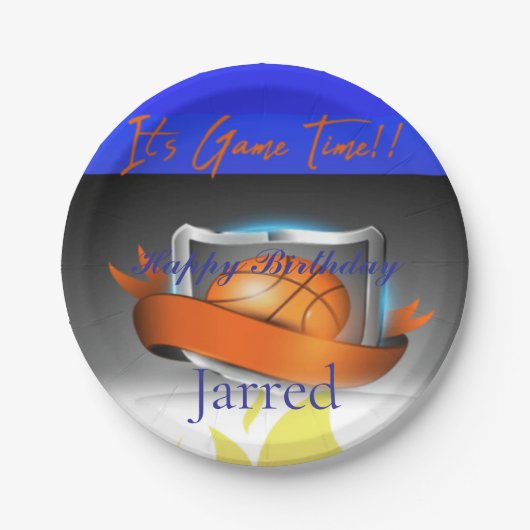 Es ist die Spielzeit Pappteller (Vorderseite)