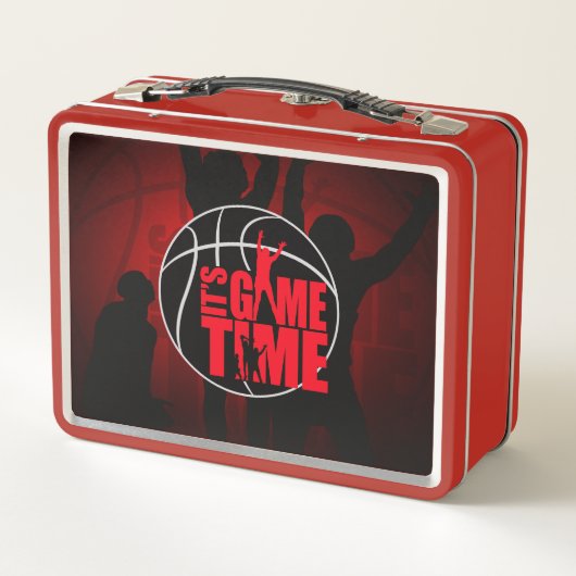 Es ist die Spielzeit - Rot Metall Brotdose (Rückseite)